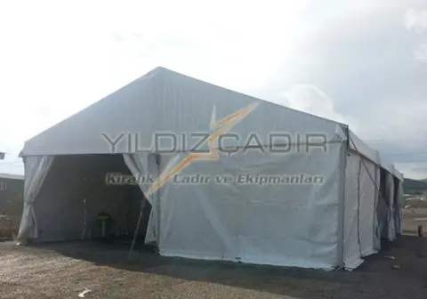 Kapalı hi-tech çadır, köşe görünüm