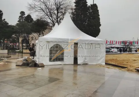 Kemer pencereli kapalı kubbeli çadır