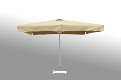 Krem rengi kare bahçe şemsiyesi